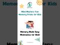 Memory Made Easy: Fun Mnemonics for Kids| Mind Master Series| Safety Troop  #funlearning#education