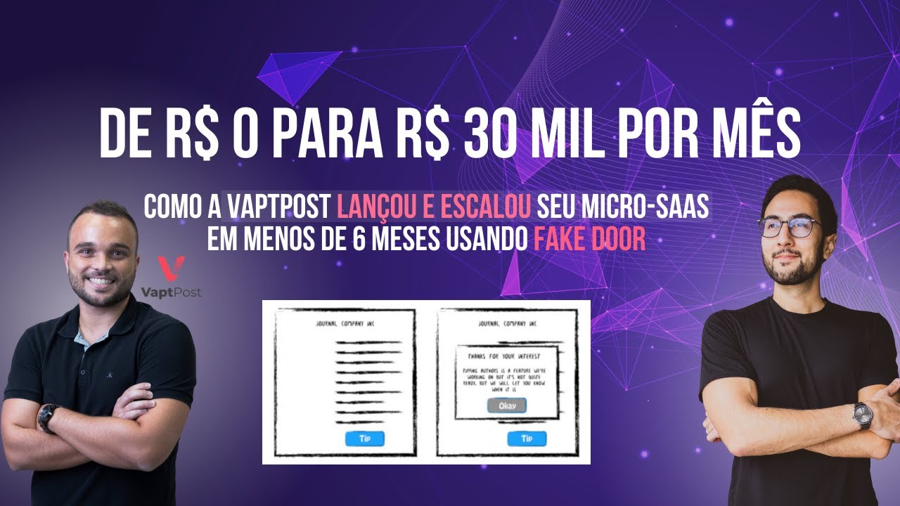 Da ideia para R$30 Mil/mês com Micro-SaaS: Como aplicar o framework Fake Door