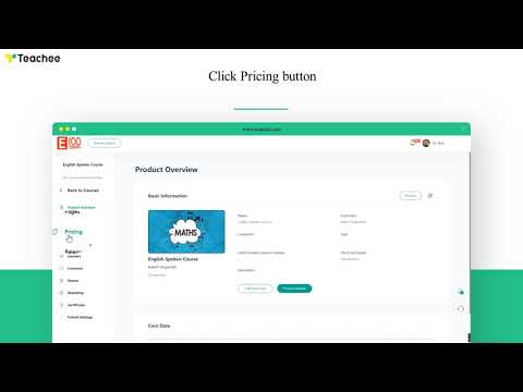 Teachee |How to mention Pricing in a course