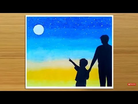 happy fathers day simple drawing||fathers day drawing...