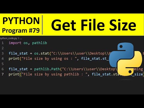 Python Program 79 Check The File Size In Python