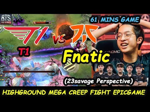Fnatic vs T1 | 23savage [Troll Warlord] 10K MMR Beast Carry BTS Pro Series 2 SEA game2