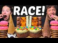 ASMR RACE CAKE CHOCOLATE ICE CREAM CHOCOLATE CANDY BARS MUKBANG EATING 먹방 Tati ASMR
