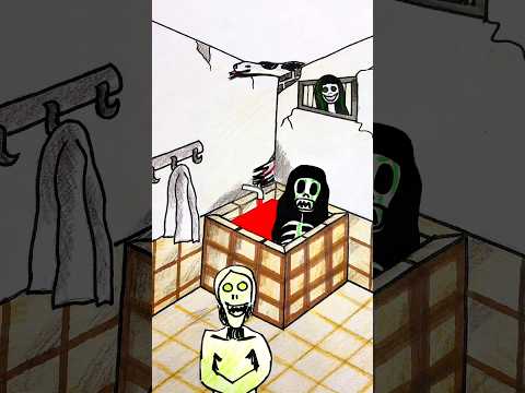 Phòng tắm rùng rợn đáng sợ 😶‍🌫️#shorts #trending #art #vetranh #draw