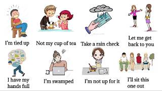 How to Politely Say NO in English | 20 Daily Idioms with Examples | idioms & phrases