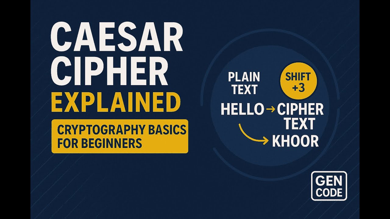 Caesar Cipher Explained | Cryptography Basics for Beginners | Gen Code