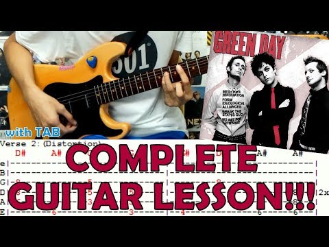Basket Case - Green Day(Complete Guitar Lesson/Cover)with Chords and Tab
