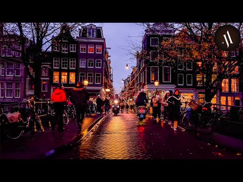 Biking the Herengracht, Most Prestigeous Canal of Amsterdam, 4K