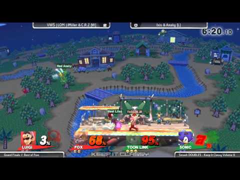 Smash 4 : KiC Vol.6 : Doubles Grand Finals CRZ+J.Miller Vs Anaky+Ixis