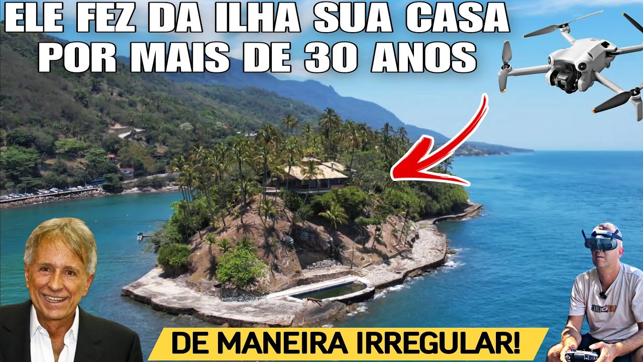 Ilha transformada ilegalmente em refúgio de ex-político bilionário, no litoral de SP!