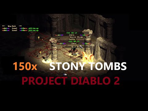 Project Diablo 2 (PD2) 150 Stony Tombs MF Runs - Juicy loot!