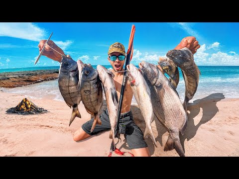 العيش الحر:رحلة غوص في شمال المغرب تحدي صيد وجبة الغداء من البحر 