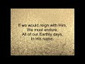 If we would live with Christ.