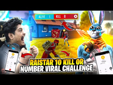 Raistar 10 Kill or Number Viral Challenge | Garena Free Fire