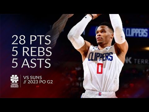Russell Westbrook 28 pts 5 rebs 5 asts vs Suns 2023 PO G2