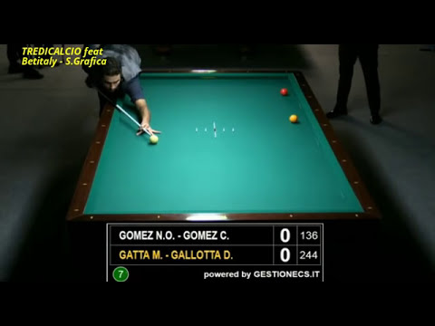 Gomez Gomez vs Gatta Gallotta -  11°Camp.Italiano Biliardo a Coppie 2016 @TREDICALCIO