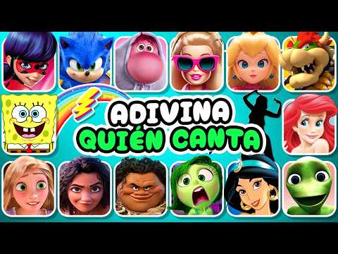 Adivina Quién Canta 🎵🌈💃🏻 Bob Esponja, Moana, Elsa, Rapunzel, Mario, Sonic, Ladybug