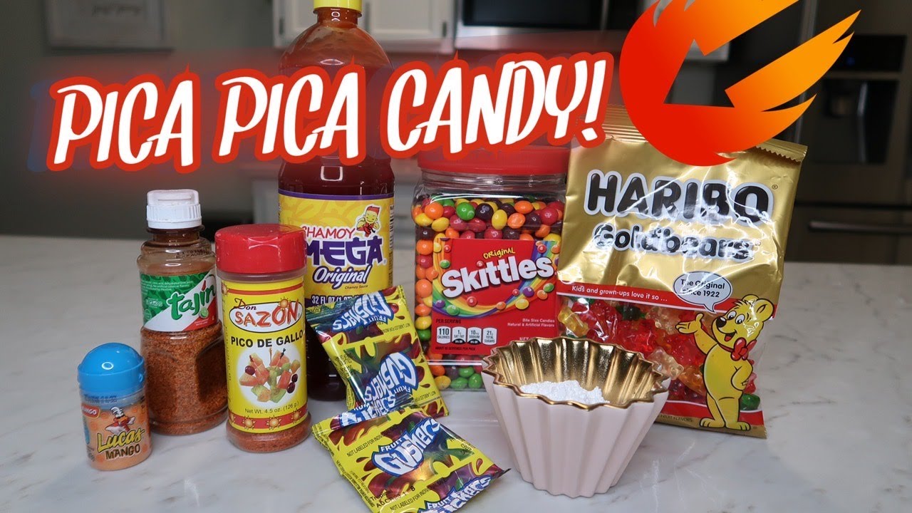 How to make PICA PICA CANDY | DULCES ENCHILADOS | PICA PICA CANDY INGREDIENTS | SKITTLES ENCHILADOS