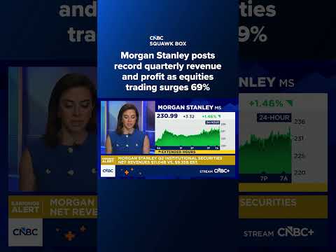 Morgan Stanley posts record quarterly revenue and profit as equities trading surges 69%