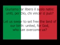 Italian National Anthem Italian English