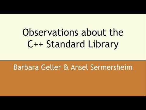 Observations about the C++ Standard library
