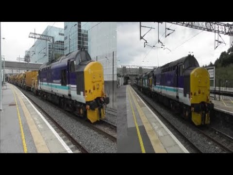 DRS Regional Railways 37425 passes Milton Keynes Central twice 16/08/21