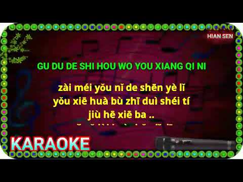 Gu du de shi hou wo you xiang qi ni - karaoke no vokal (cover to lyrics pinyin)
