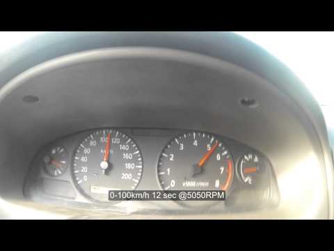 Nissan Sentra B15 QG18 400m run. 0-100km