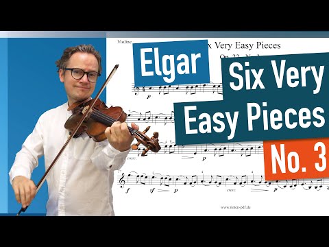 Edward Elgar | Six Very Easy Pieces For Violin | No. 3 - Andante | Original-Tempo and SLOW versions