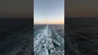 Wake of cruise ship #cruise ship #propeller wake