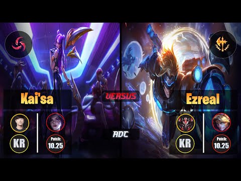 Ruler KAI'SA (ADC) [Hail of Blades] VS EZREAL - Grandmaster KR Patch 10.25