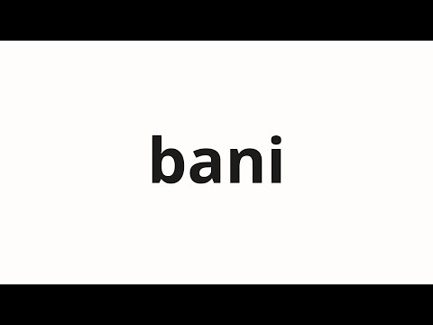 How to pronounce bani | 반이 (Half in Korean)