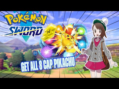 *Time Limited* Get All 8 Cap Pikachu (Mystery Gift) |Pokémon Sword & Shield
