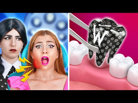 Onsdag och Barbie på sjukhuset! Coola hack och roliga igenkännbara situationer av 123 GO!