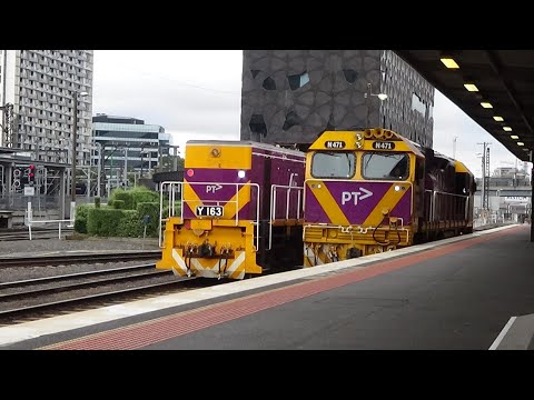 Vline N Classes And Y Class And The Overland With NR67 At Southern Cross Station