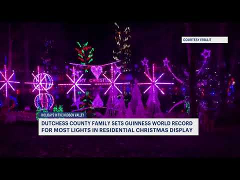 Dutchess Co.family sets world record for most lights in a Christmas display on residential property