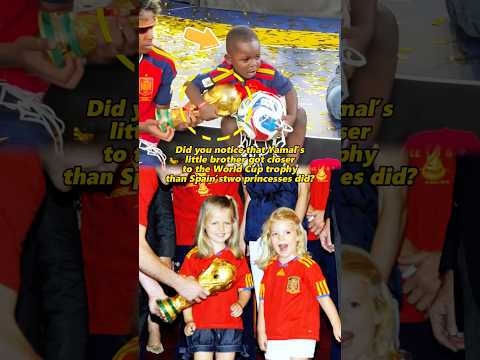 Yamal’s little brother got closer to the World Cup trophy than Spain’s princesses? #lamineyamal