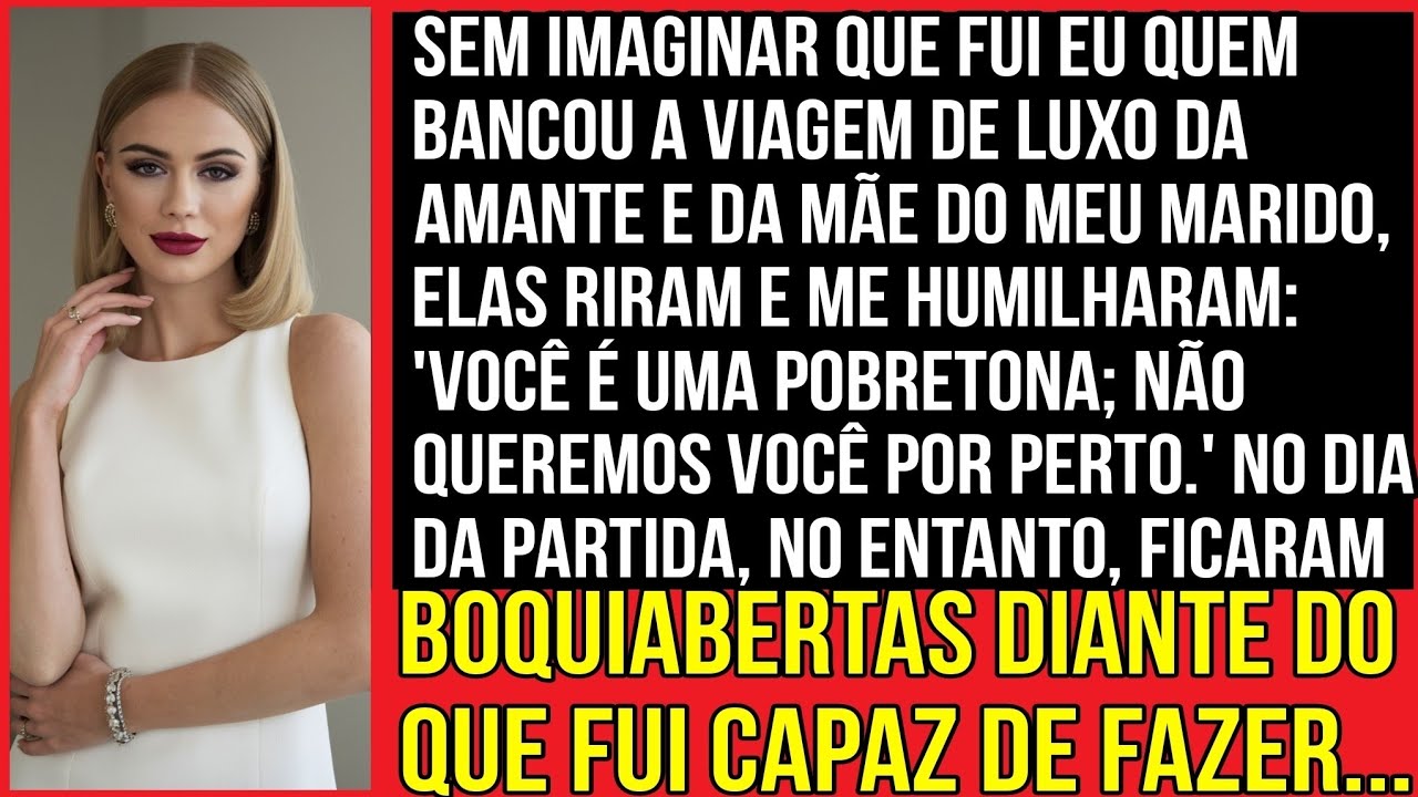 Sem imaginar que fui eu quem bancou a viagem de luxo da amante e da mãe do meu marido, elas riram...