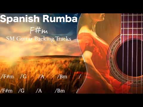 Spanish Rumba Guitar Backing Track (F#m) 70 bpm With Chords And Short Full Track