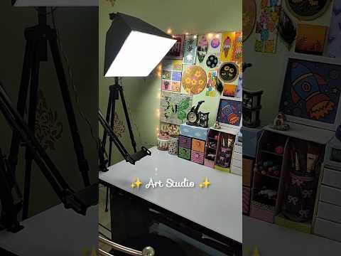 New Art Studio Setup 💖 #shorts#artstudio#makeover#shortsviral#bhanusoniarts