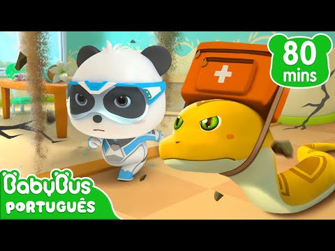 Capa de Terremoto! Super Panda e o Sr. Cobra Salvam o Whiskers | Desenhos Animados | BabyBus Português