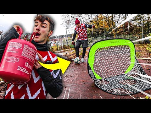 FUßBALL GOLF CHALLENGE AUF VERLASSENEM FUßBALLPLATZ !