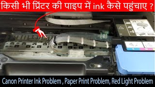 How to fix Canon G2010 & G3010 ink problem, Refill ink, Blank print, colour print problem | Hindi