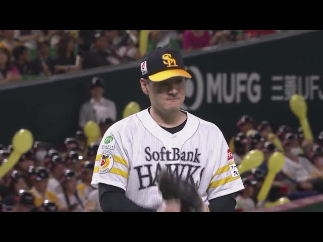 【7回表】ホークス・有原航平 7回115球8奪三振2失点の好投で今季14勝目をあげる!!  2024年10月3日 福岡ソフトバンクホークス 対 東北楽天ゴールデンイーグルス