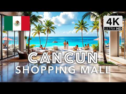 🇲🇽 Cancún 4K Walk | Exploring a Luxury Shopping Mall in Mexico’s Hotel Zone