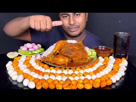 Eating 200 Quial Eggs, Whole Chicken Curry with Rice ASMR Mukbang || Eating Show