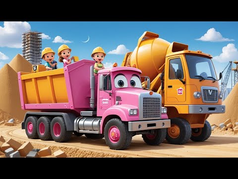 Construction Truck Shapes | Learn Shapes with Trucks for Kids
