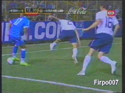 Baile de Cristian Castillo a Frankie Hejduk El Salvador vs Estados Unidos...(28-marzo-2009)