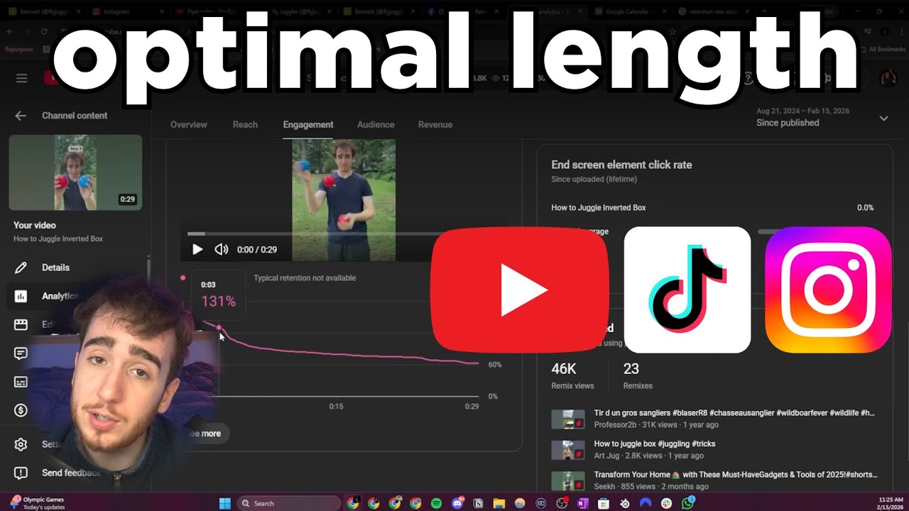 what is the optimal video length on social media