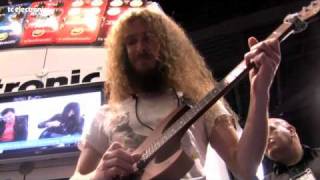 Guthrie Govan playing at the TC Electronic booth at NAMM